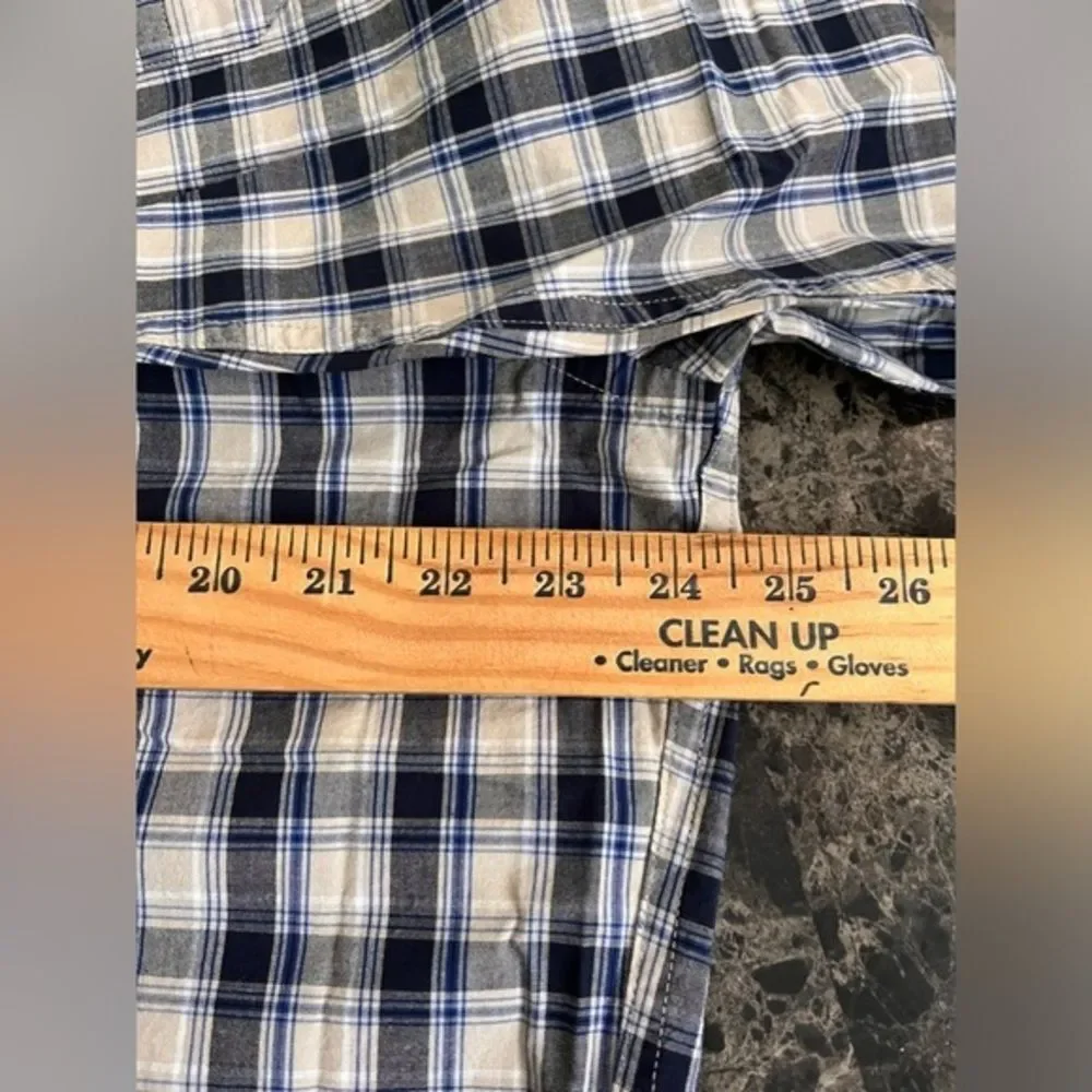 J Crew Men's Plaid Flex Stretch Cotton Shirt Button Down Collar‎